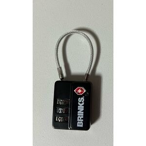 Brinks Black 3-Dial Number Combo Combination TSA-Approved Security Lock Padlock